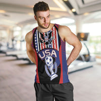 Custom United States Soccer Men Tank Top American Eagle Flag Stars And Stripes