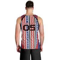 Custom United States Soccer Men Tank Top American Eagle Flag Stars And Stripes