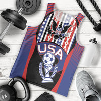 Custom United States Soccer Men Tank Top American Eagle Flag Stars And Stripes