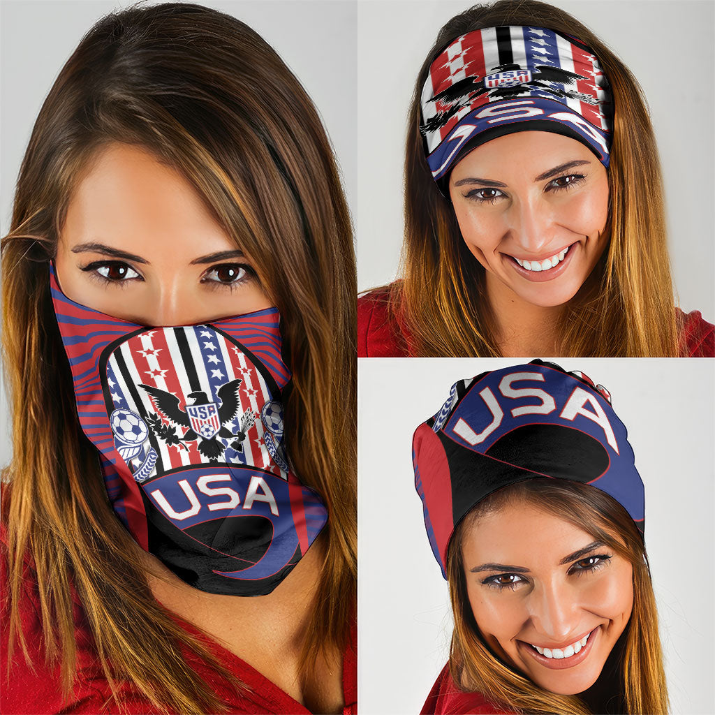 United States Soccer Neck Gaiter American Eagle Flag Stars And Stripes