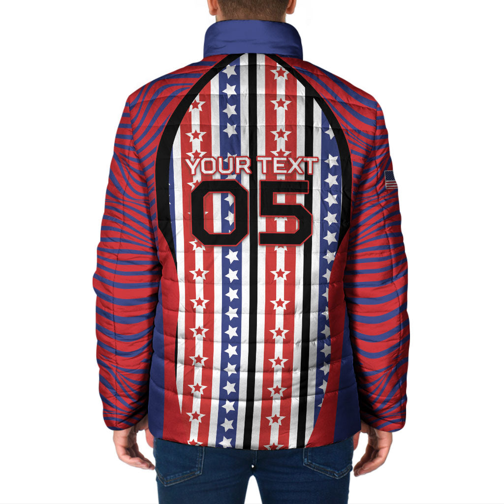 Custom United States Soccer Padded Jacket American Eagle Flag Stars And Stripes