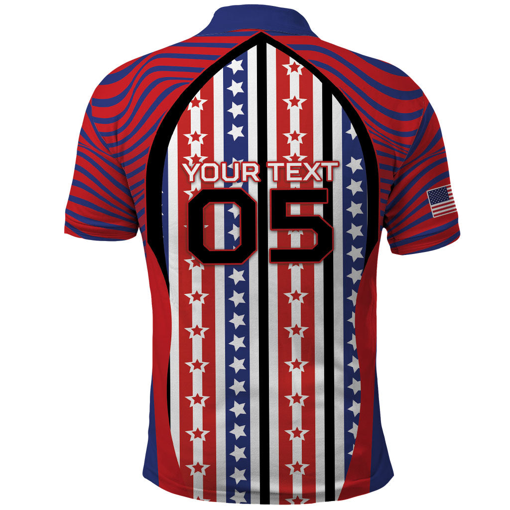 Custom United States Soccer Polo Shirt American Eagle Flag Stars And Stripes