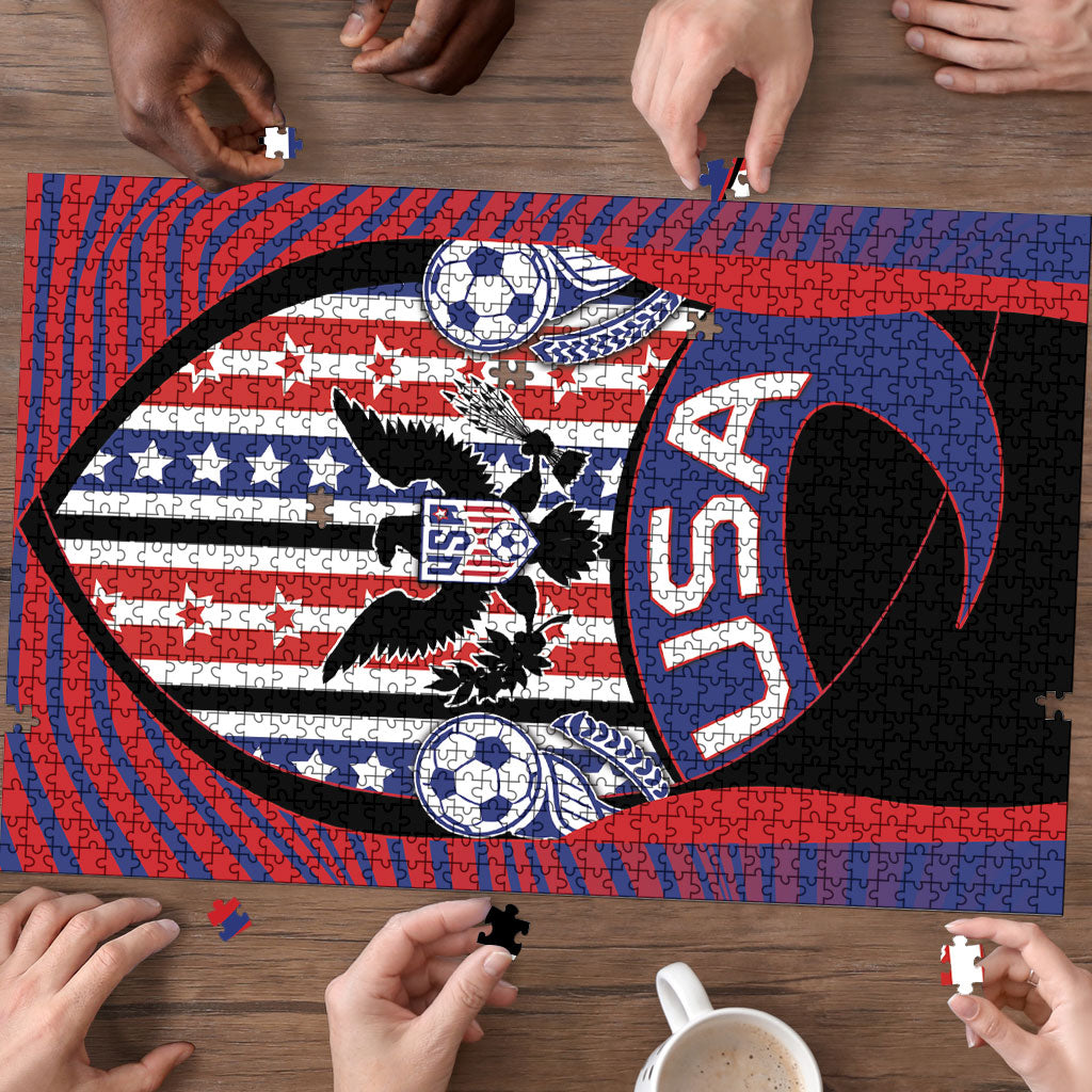 United States Soccer Puzzle American Eagle Flag Stars And Stripes