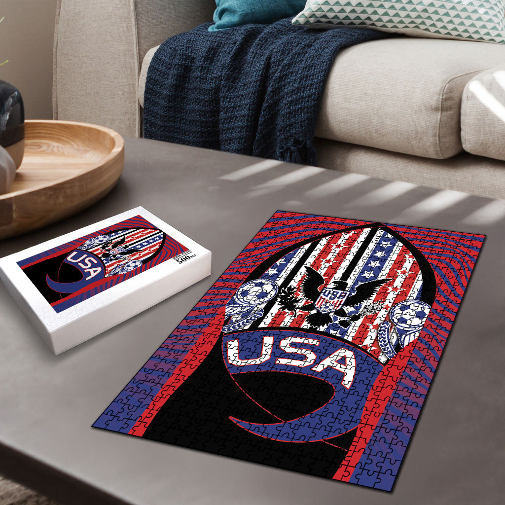 United States Soccer Puzzle American Eagle Flag Stars And Stripes