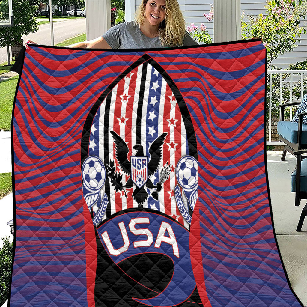 United States Soccer Quilt American Eagle Flag Stars And Stripes
