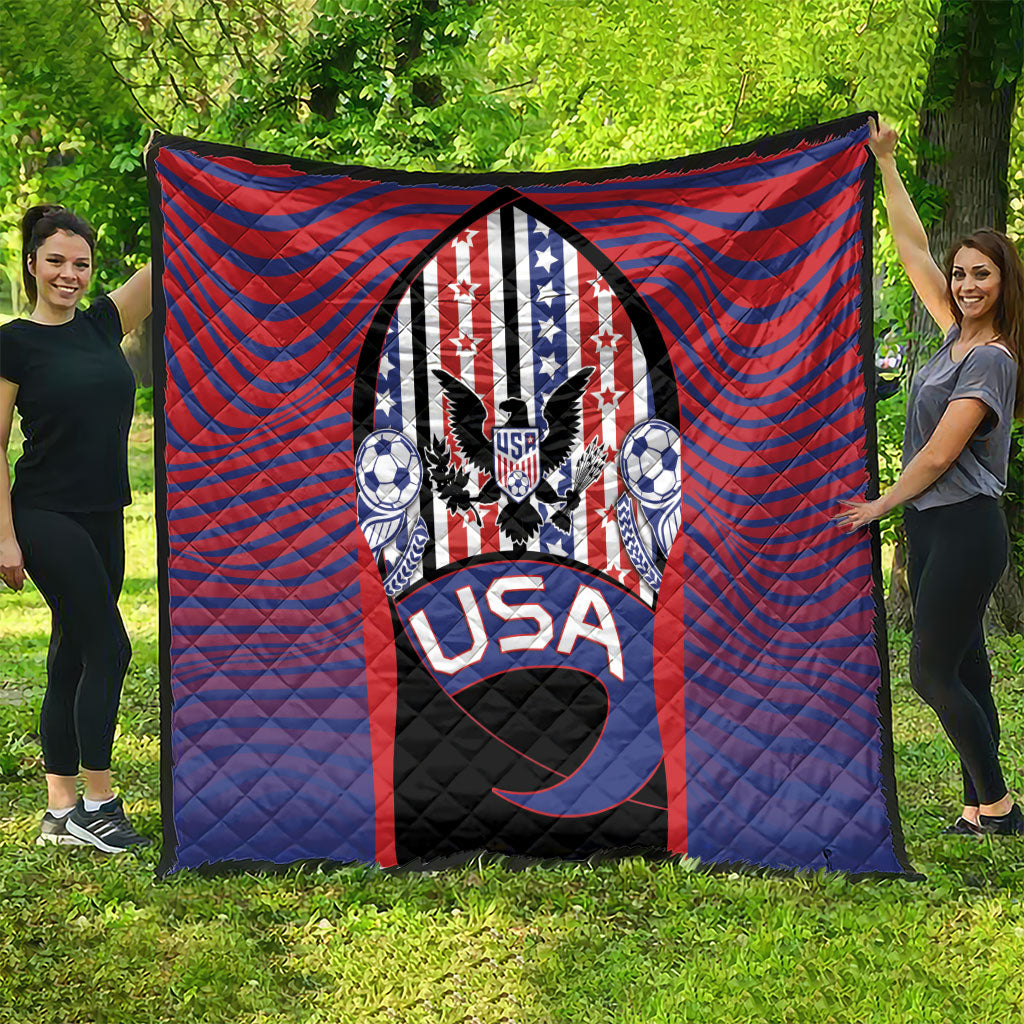 United States Soccer Quilt American Eagle Flag Stars And Stripes