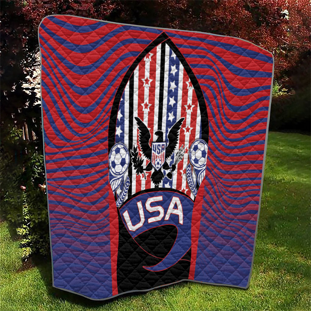 United States Soccer Quilt American Eagle Flag Stars And Stripes