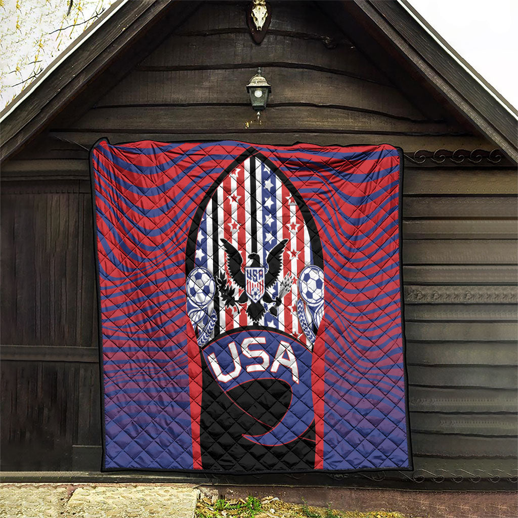 United States Soccer Quilt American Eagle Flag Stars And Stripes