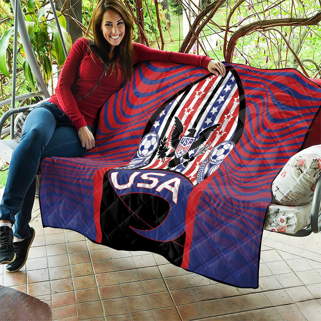 United States Soccer Quilt American Eagle Flag Stars And Stripes