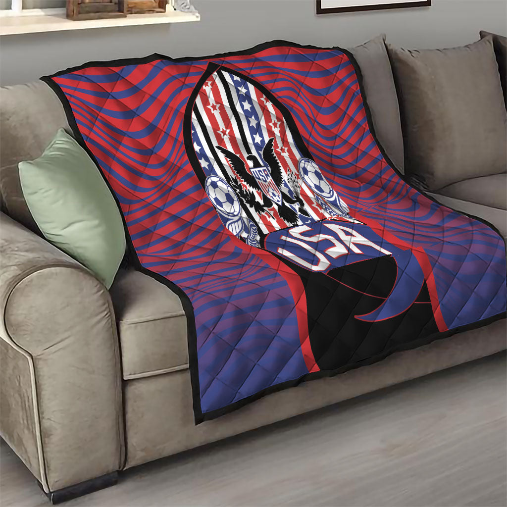 United States Soccer Quilt American Eagle Flag Stars And Stripes