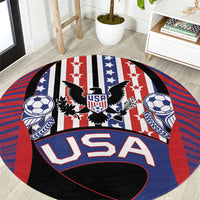 United States Soccer Round Carpet American Eagle Flag Stars And Stripes