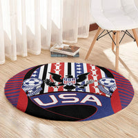 United States Soccer Round Carpet American Eagle Flag Stars And Stripes