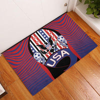 United States Soccer Rubber Doormat American Eagle Flag Stars And Stripes