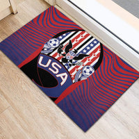 United States Soccer Rubber Doormat American Eagle Flag Stars And Stripes