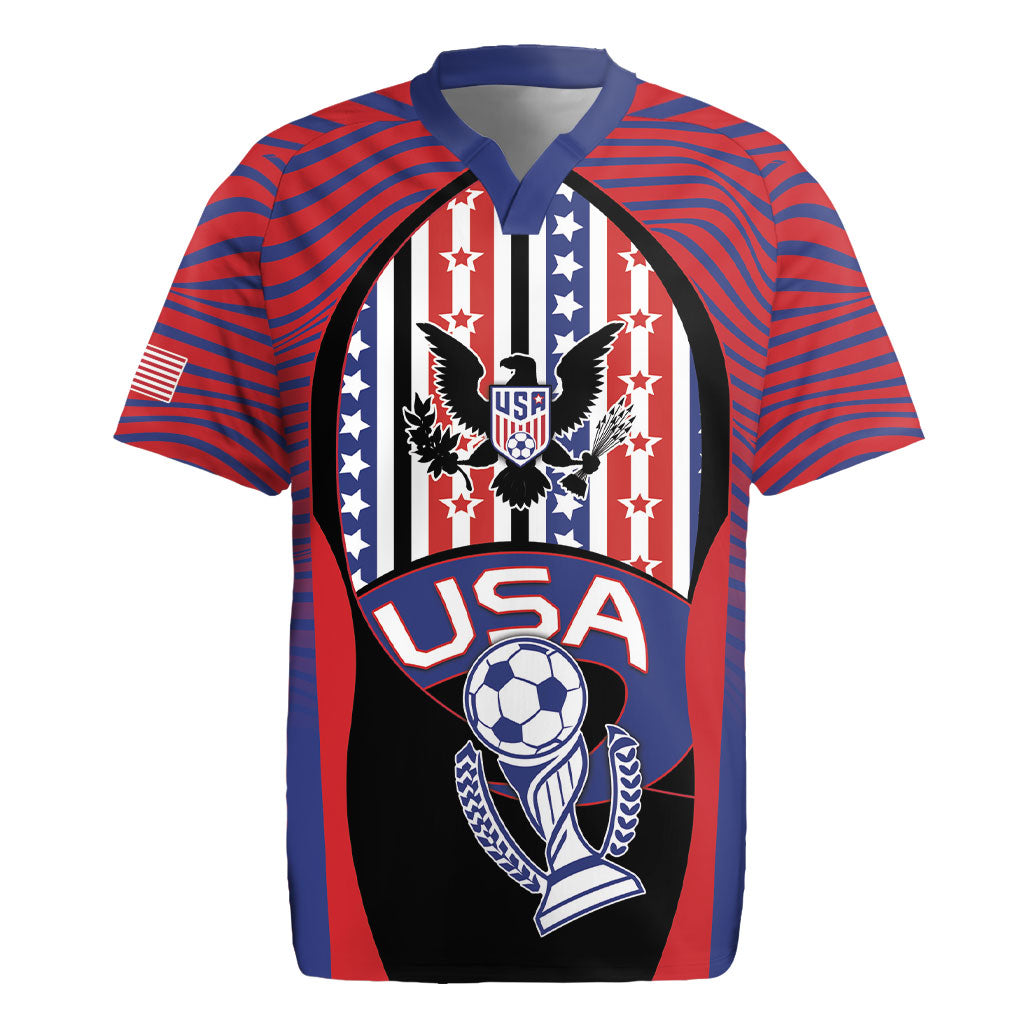 Custom United States Soccer Rugby Jersey American Eagle Flag Stars And Stripes