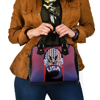United States Soccer Shoulder Handbag American Eagle Flag Stars And Stripes