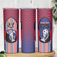 Custom United States Soccer Skinny Tumbler American Eagle Flag Stars And Stripes