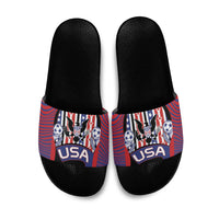 United States Soccer Slide Sandals American Eagle Flag Stars And Stripes