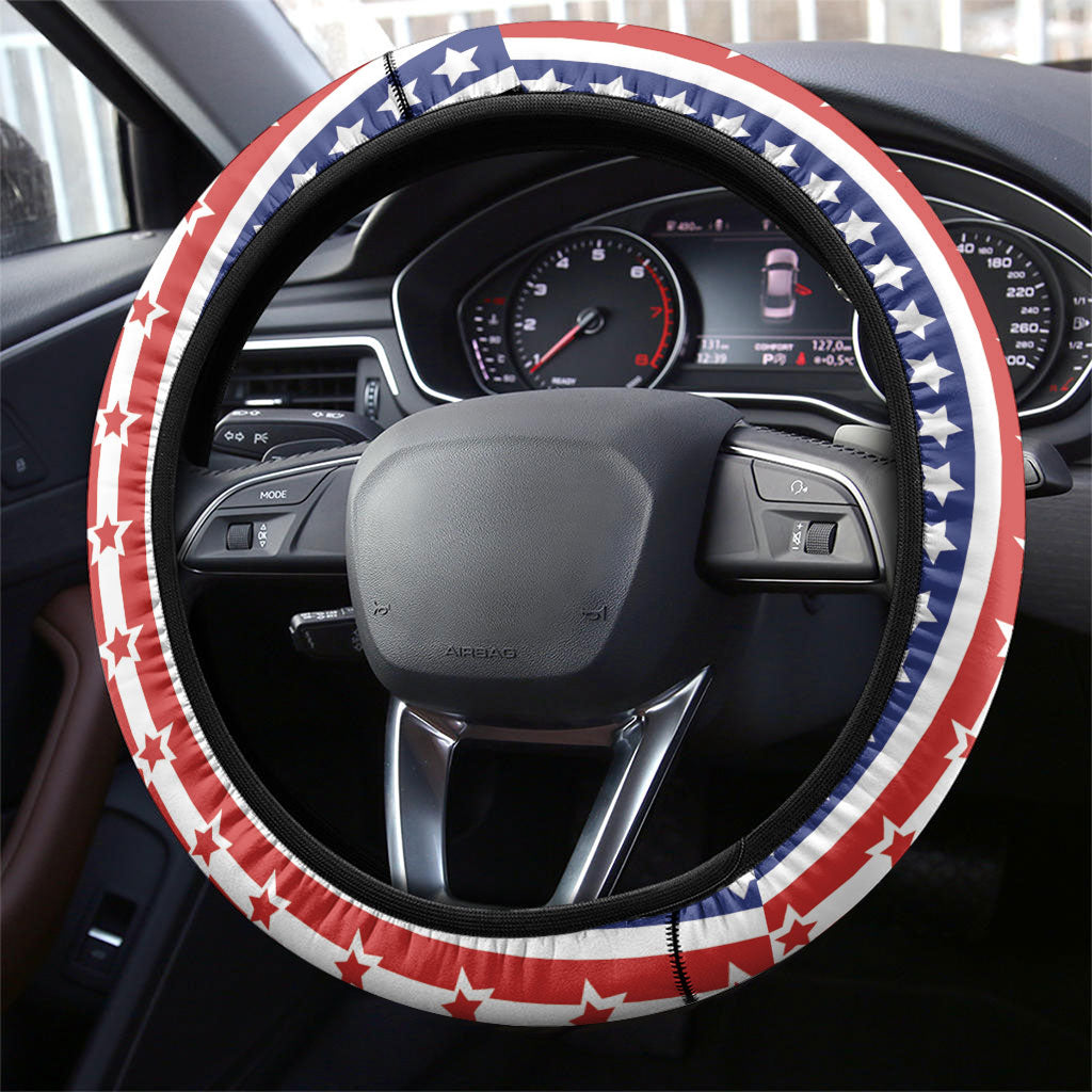 United States Soccer Steering Wheel Cover American Eagle Flag Stars And Stripes