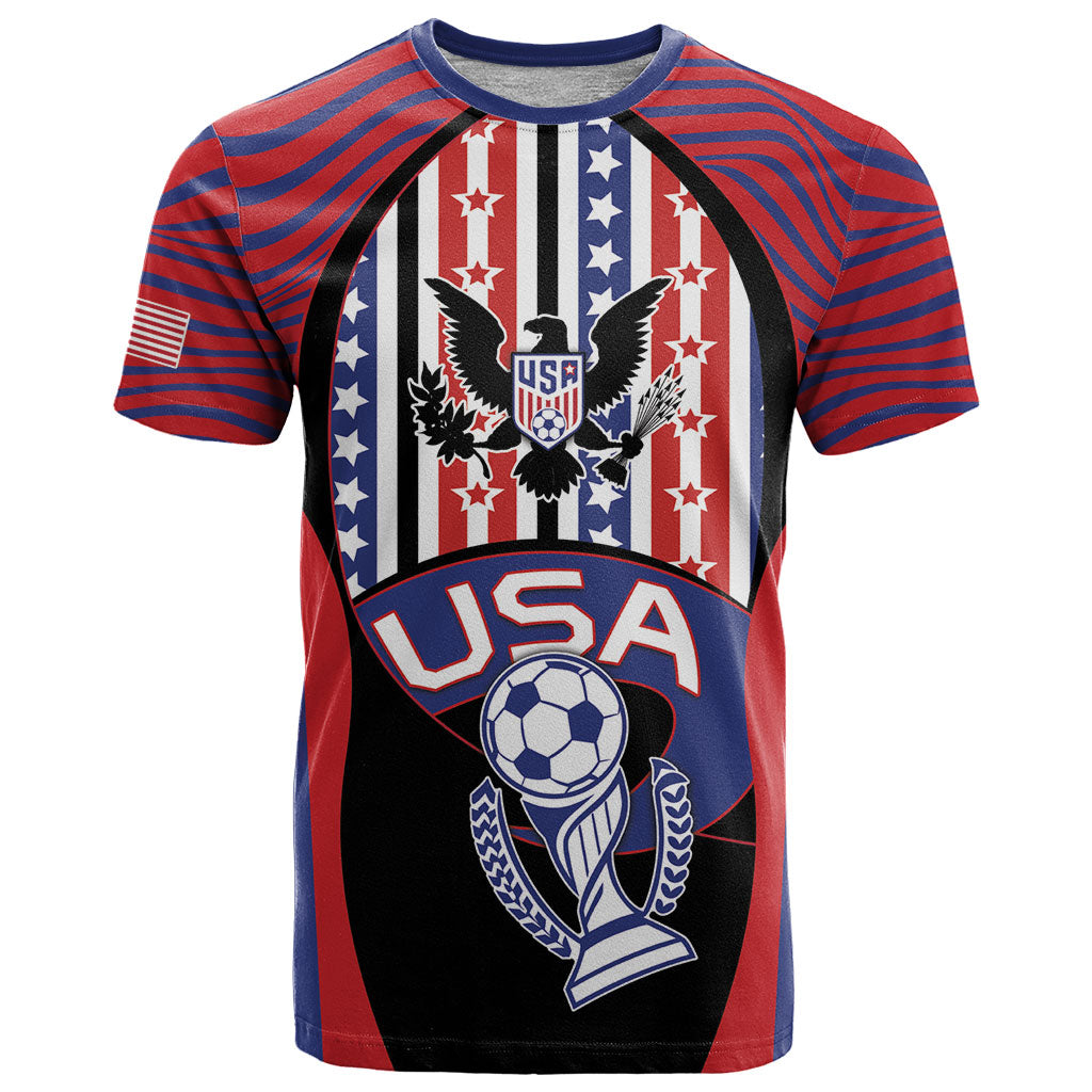Custom United States Soccer T Shirt American Eagle Flag Stars And Stripes