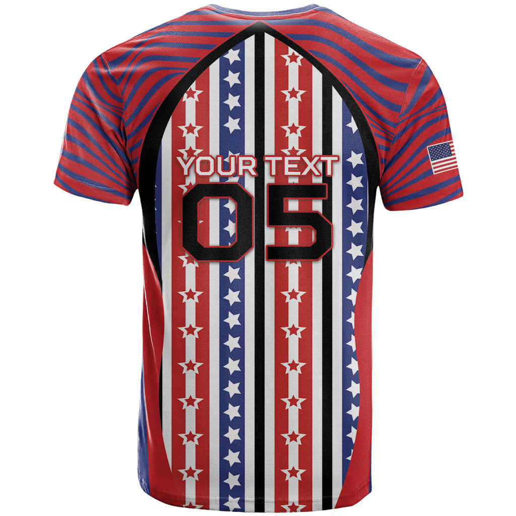 Custom United States Soccer T Shirt American Eagle Flag Stars And Stripes