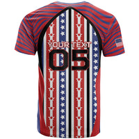 Custom United States Soccer T Shirt American Eagle Flag Stars And Stripes