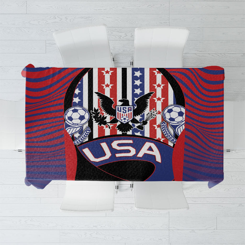 United States Soccer Tablecloth American Eagle Flag Stars And Stripes
