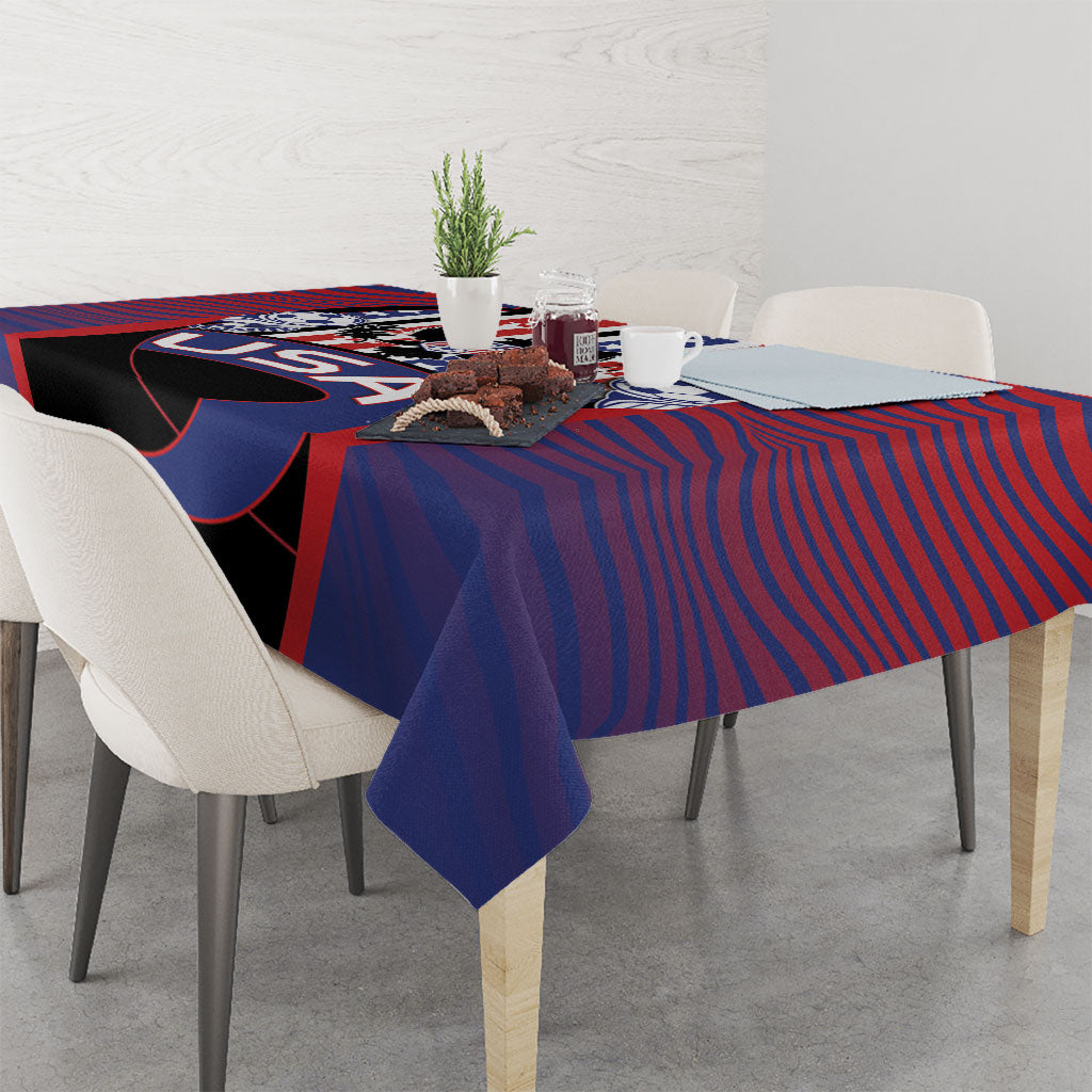 United States Soccer Tablecloth American Eagle Flag Stars And Stripes