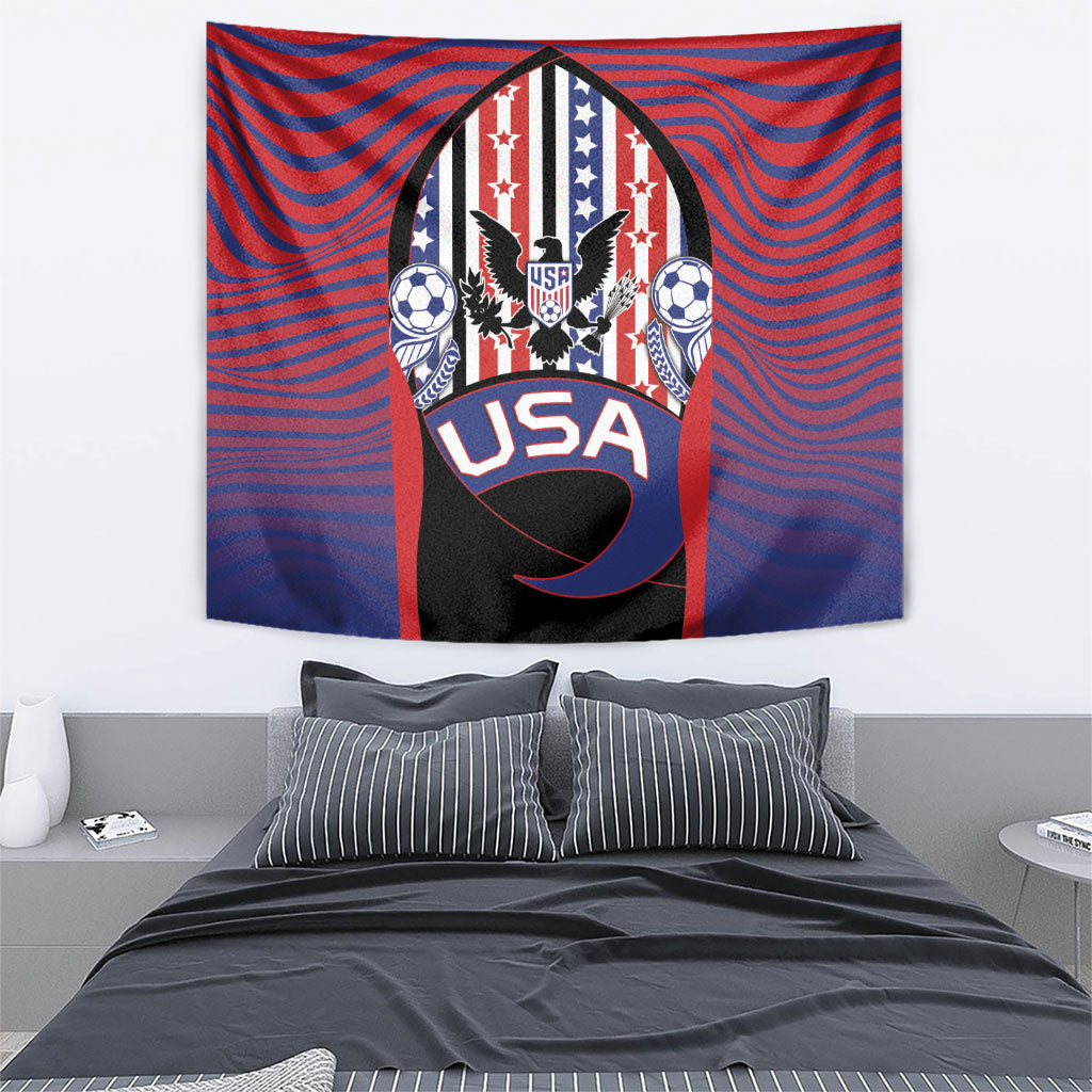 United States Soccer Tapestry American Eagle Flag Stars And Stripes