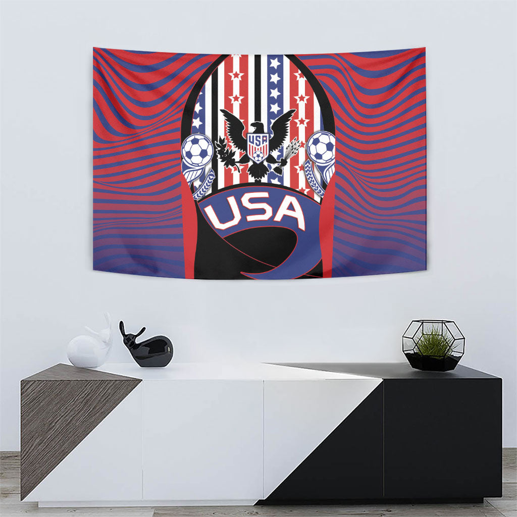 United States Soccer Tapestry American Eagle Flag Stars And Stripes