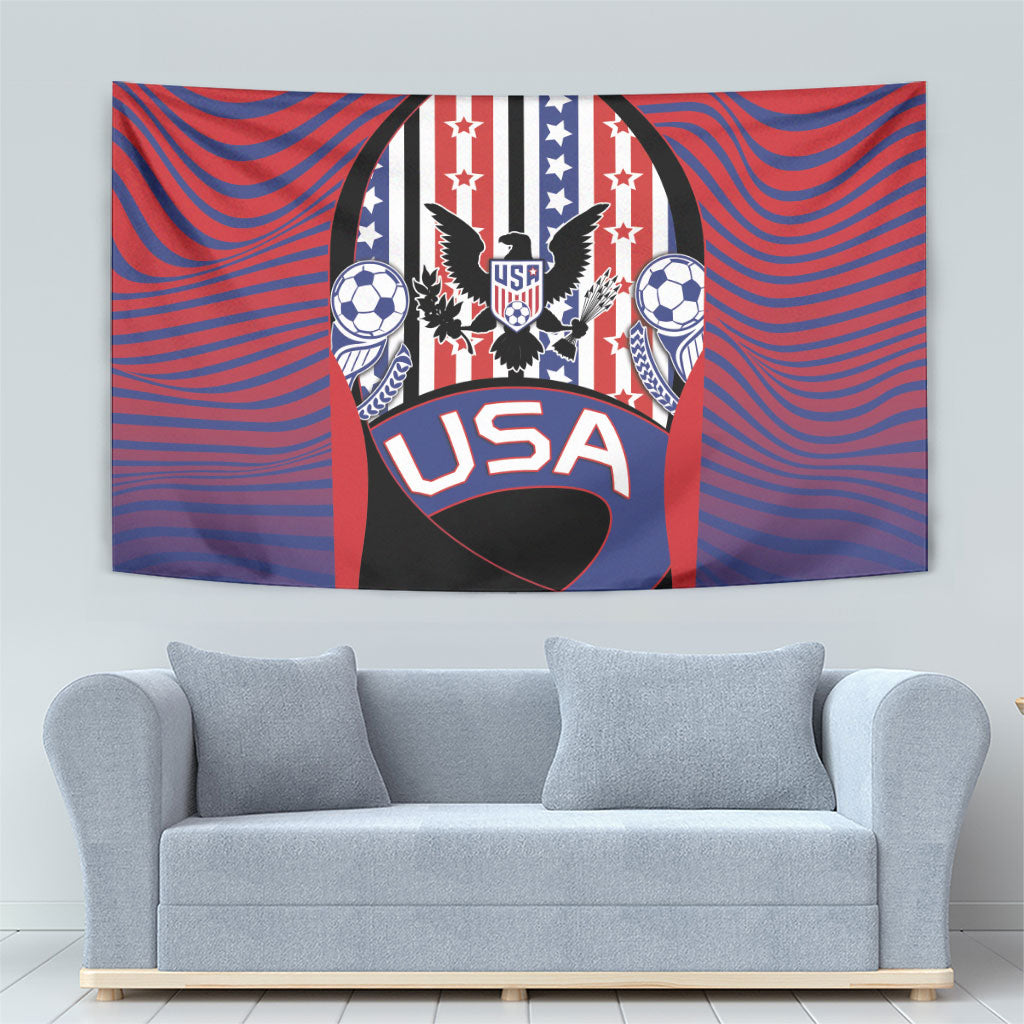 United States Soccer Tapestry American Eagle Flag Stars And Stripes