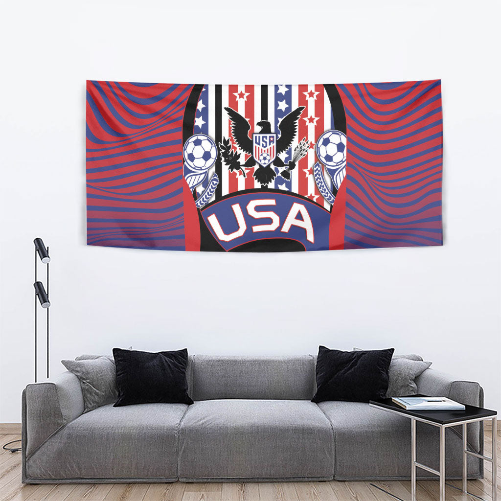 United States Soccer Tapestry American Eagle Flag Stars And Stripes