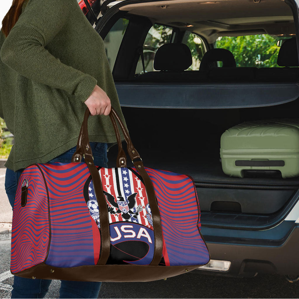 United States Soccer Travel Bag American Eagle Flag Stars And Stripes