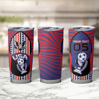 Custom United States Soccer Tumbler Cup American Eagle Flag Stars And Stripes