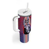 Custom United States Soccer Tumbler With Handle American Eagle Flag Stars And Stripes