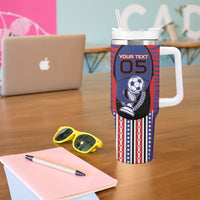 Custom United States Soccer Tumbler With Handle American Eagle Flag Stars And Stripes