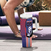 Custom United States Soccer Tumbler With Handle American Eagle Flag Stars And Stripes