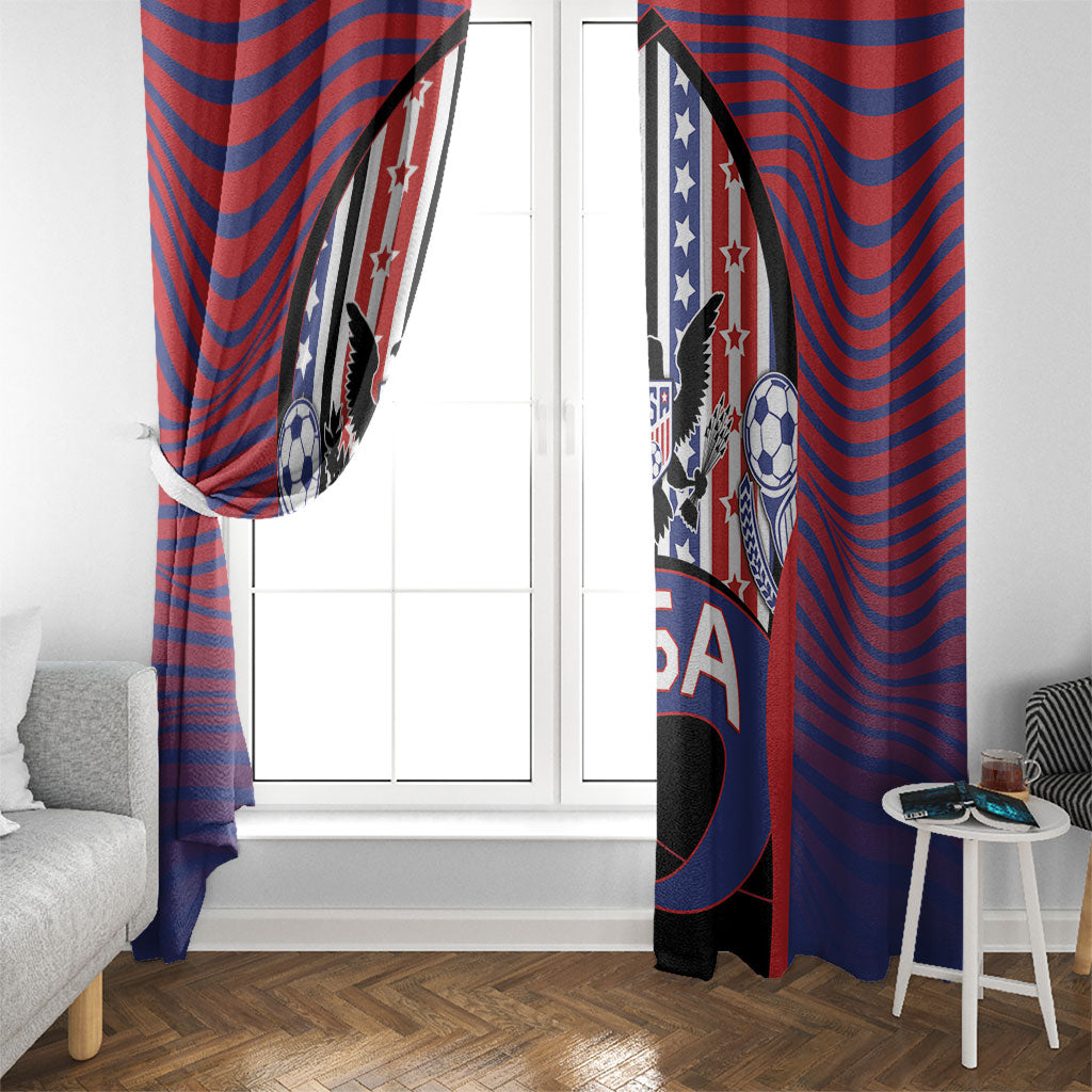 United States Soccer Window Curtain American Eagle Flag Stars And Stripes