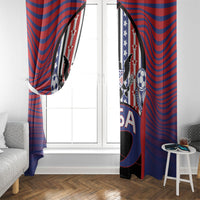 United States Soccer Window Curtain American Eagle Flag Stars And Stripes