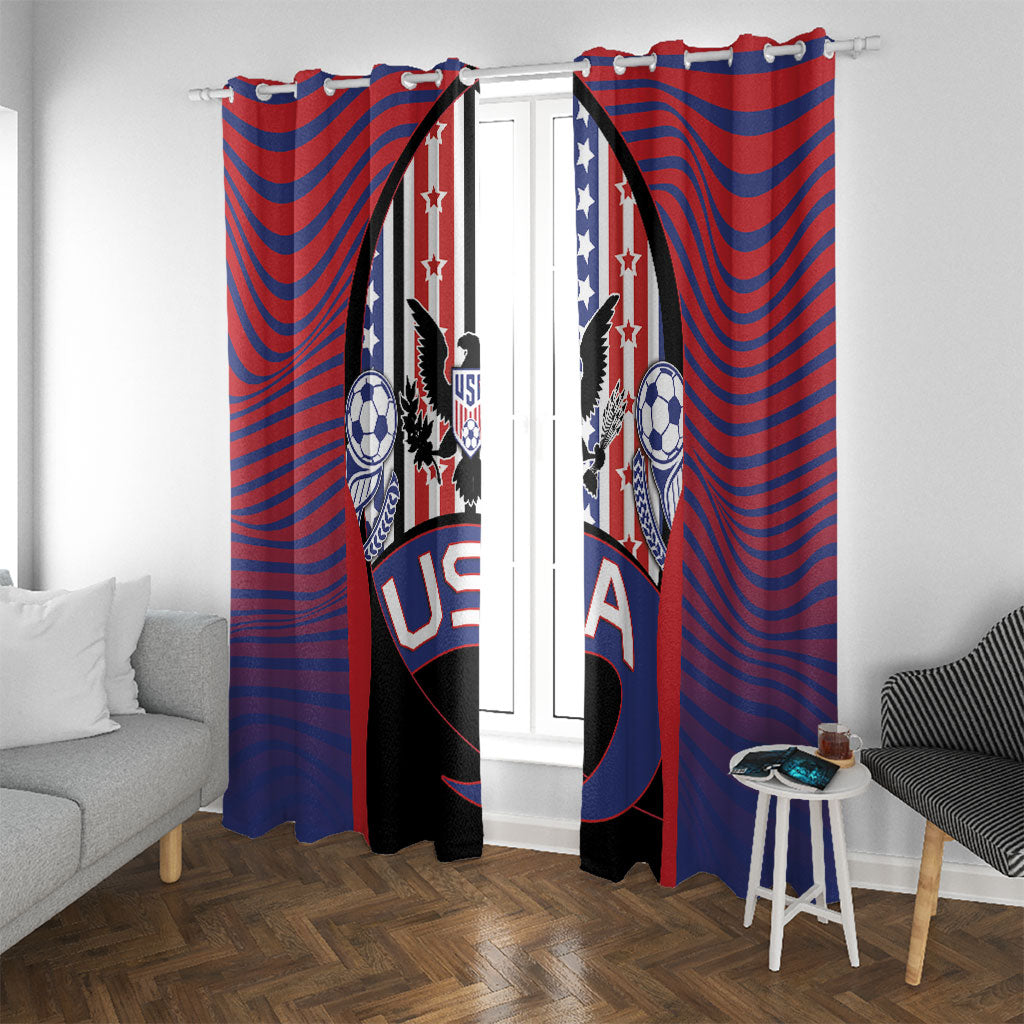 United States Soccer Window Curtain American Eagle Flag Stars And Stripes