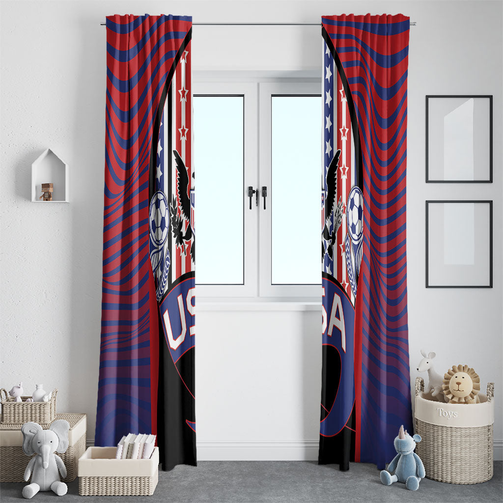 United States Soccer Window Curtain American Eagle Flag Stars And Stripes