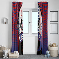 United States Soccer Window Curtain American Eagle Flag Stars And Stripes