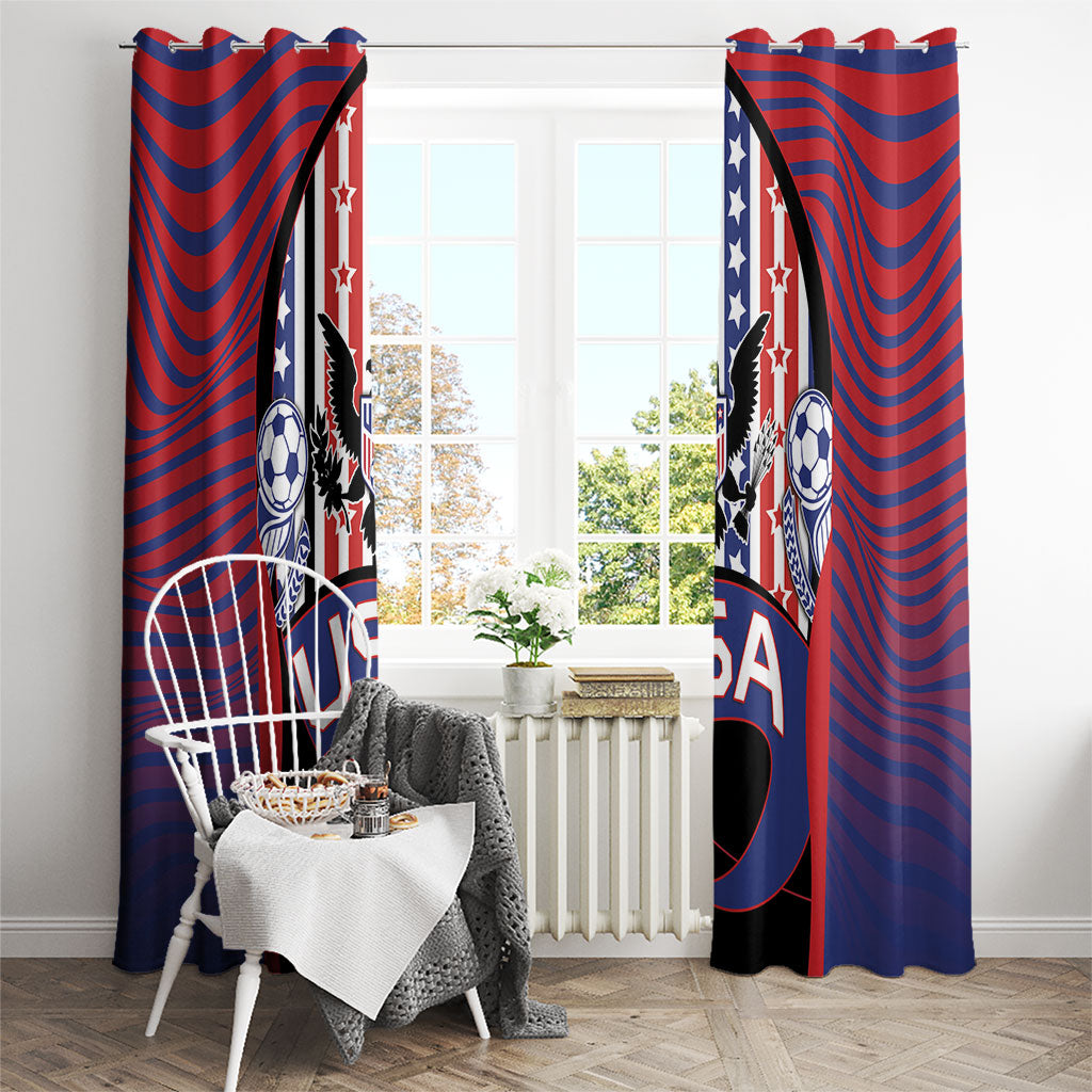 United States Soccer Window Curtain American Eagle Flag Stars And Stripes
