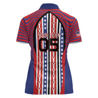 Custom United States Soccer Women Polo Shirt American Eagle Flag Stars And Stripes