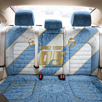 Custom Argentina Football Back Car Seat Cover Sun Of May Baroque Filigree Gold Striped Patterns