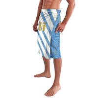 Custom Argentina Football Lavalava Sun Of May Baroque Filigree Gold Striped Patterns