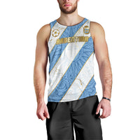 Custom Argentina Football Men Tank Top Sun Of May Baroque Filigree Gold Striped Patterns