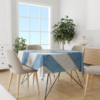 Custom Argentina Football Tablecloth Sun Of May Baroque Filigree Gold Striped Patterns