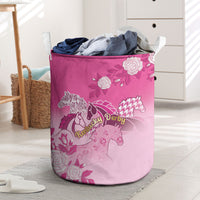 Kentucky Horse Laundry Basket Roses Equestrian Pattern Houndstooth Floral