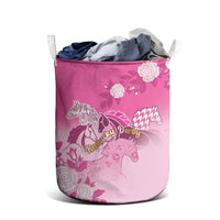 Kentucky Horse Laundry Basket Roses Equestrian Pattern Houndstooth Floral